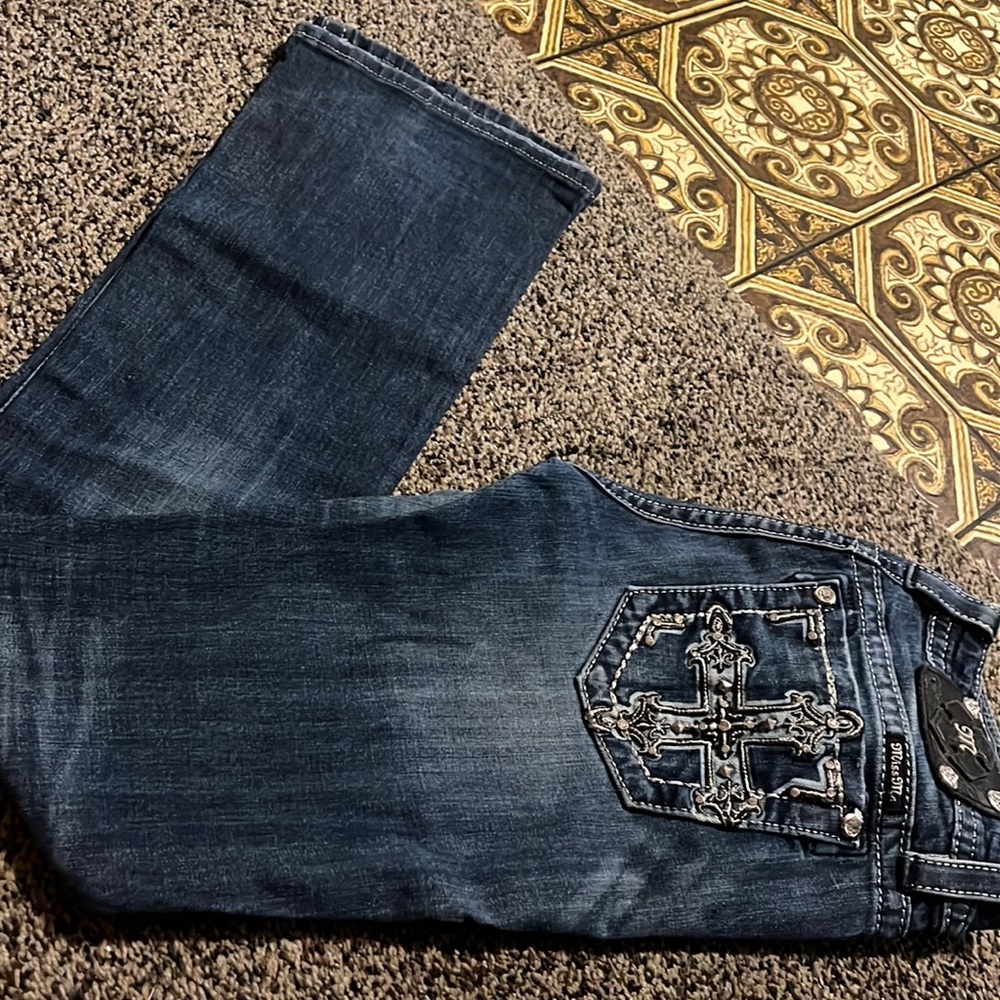 MissMe Signature-Rise Boot Jeans
